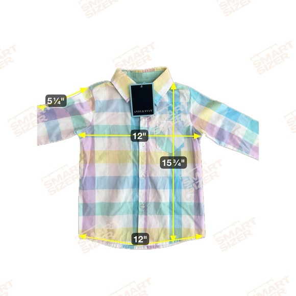 Andy & Evan Kids Pastel Check Plaid LS Button Down Shirt Size 2T NWT - Picture 9 of 9